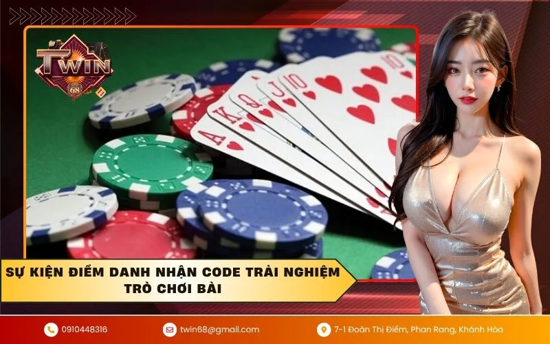 Sự kiện điểm danh nhận code trải nghiệm trò chơi bài
